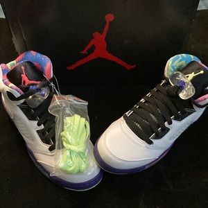 GS Air Jordan 5 Retro 'Alternate Bel-Air' DB3024-100 Youth Kids Sneakers Shoes